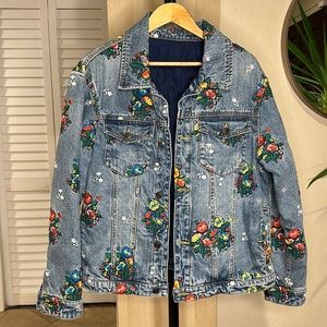 Kith Ellis Denim floral reversible jacket
